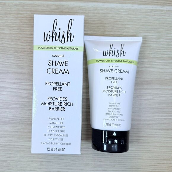 Whish Coconut Shave Cream Luxurious Moisturizing Shave for Smooth Skin Full Size - Picture 1 of 14